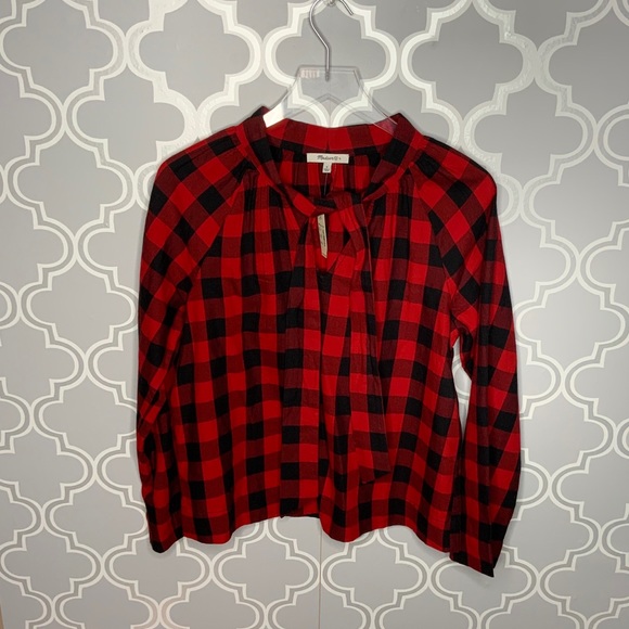 MADEWELL flannel button down shirt size small - Picture 3 of 7